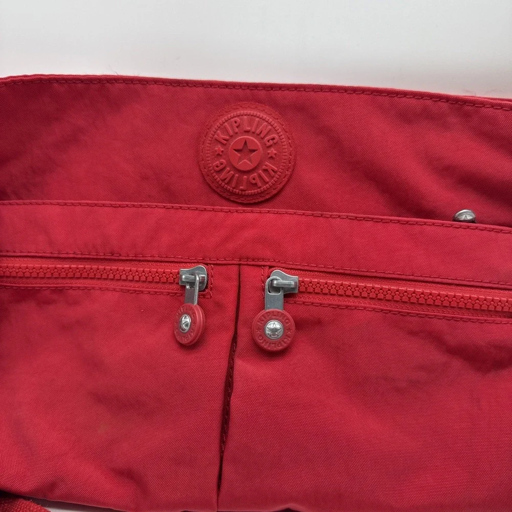Kipling Angie Crossbody Bag Red Nylon Lightweight Purse